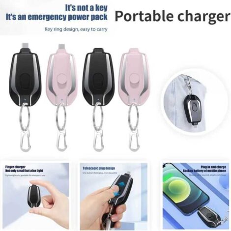 Iphone Keychain Phone Charger Emergency Power Banks Retractable Plug Power Fast Charging_68aeb9848fa4f