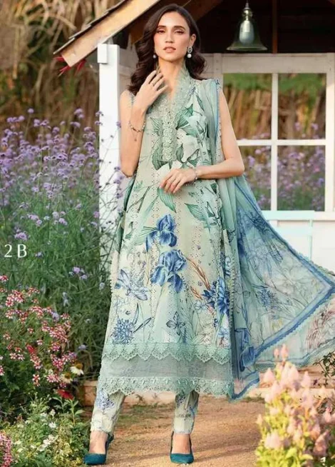 MARIA B UNSTITCHED LUXURY LAWN 3PCS (2)